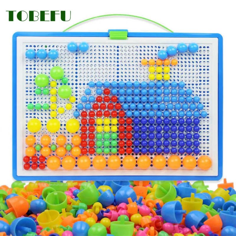 296 - Piece 3D Mushroom Nail Bead Puzzle Set for Kids - Toys Market