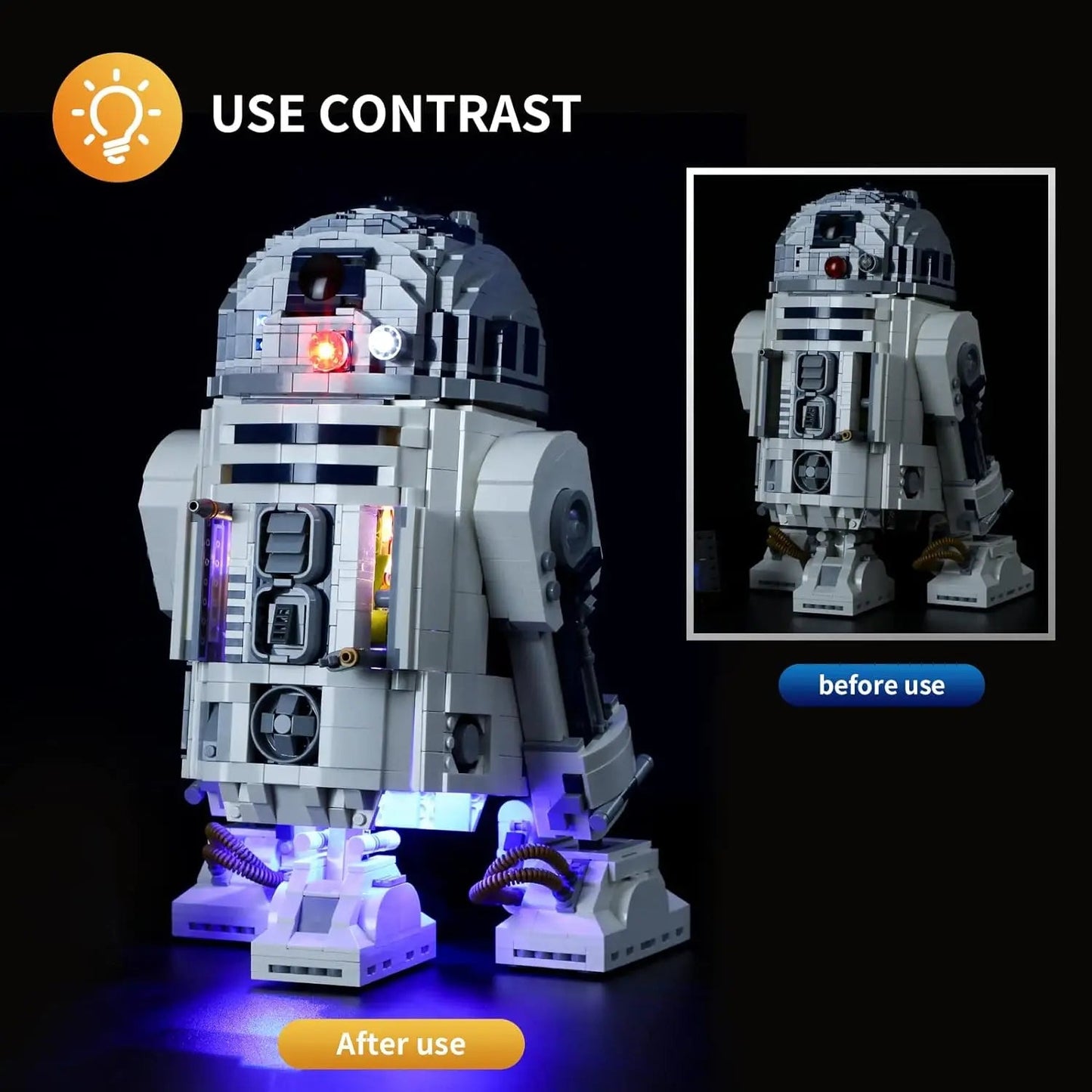 BrightBot 5V LED Light Kit for R2 - D2 – Illuminate Your Star Wars Model! - Toys Market