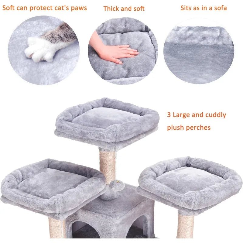 Heybly 73” Luxury Cat Tower – Heavy Duty Purrfect Perch! - Toys Market