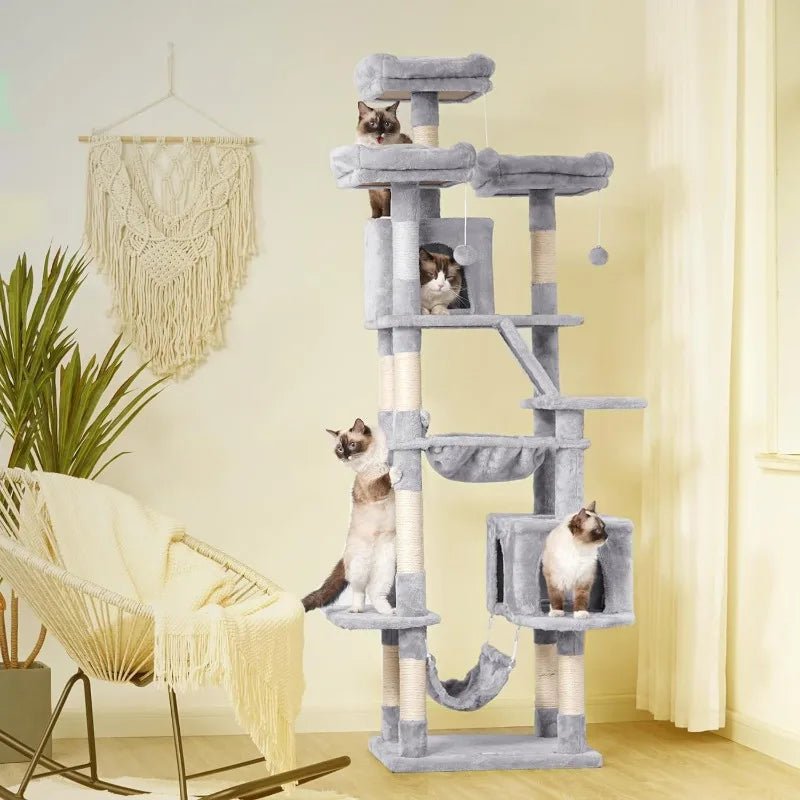 Heybly 73” Luxury Cat Tower – Heavy Duty Purrfect Perch! - Toys Market