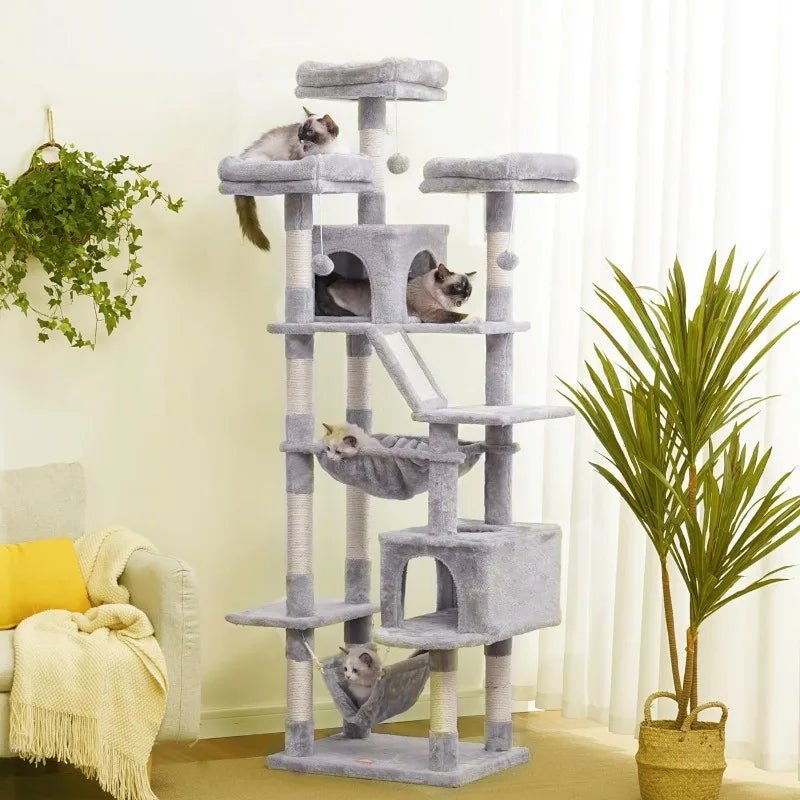 Heybly 73” Luxury Cat Tower – Heavy Duty Purrfect Perch! - Toys Market