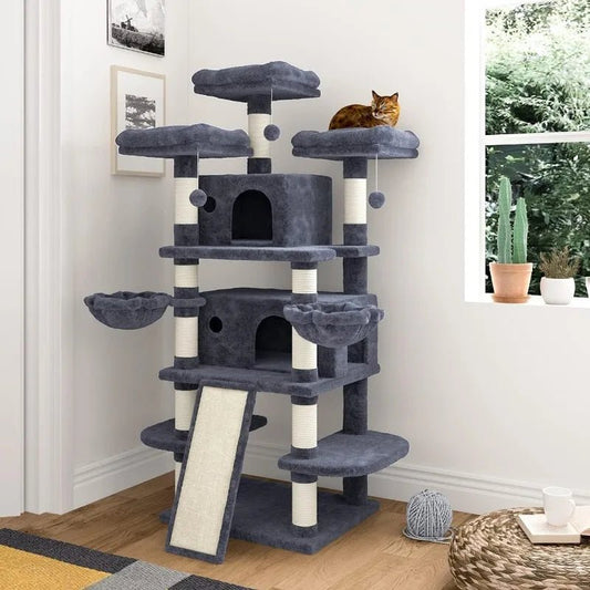 IMUsee 68” Cat Oasis – Multi - Level Luxury with Condo & Scratching Posts! - Toys Market