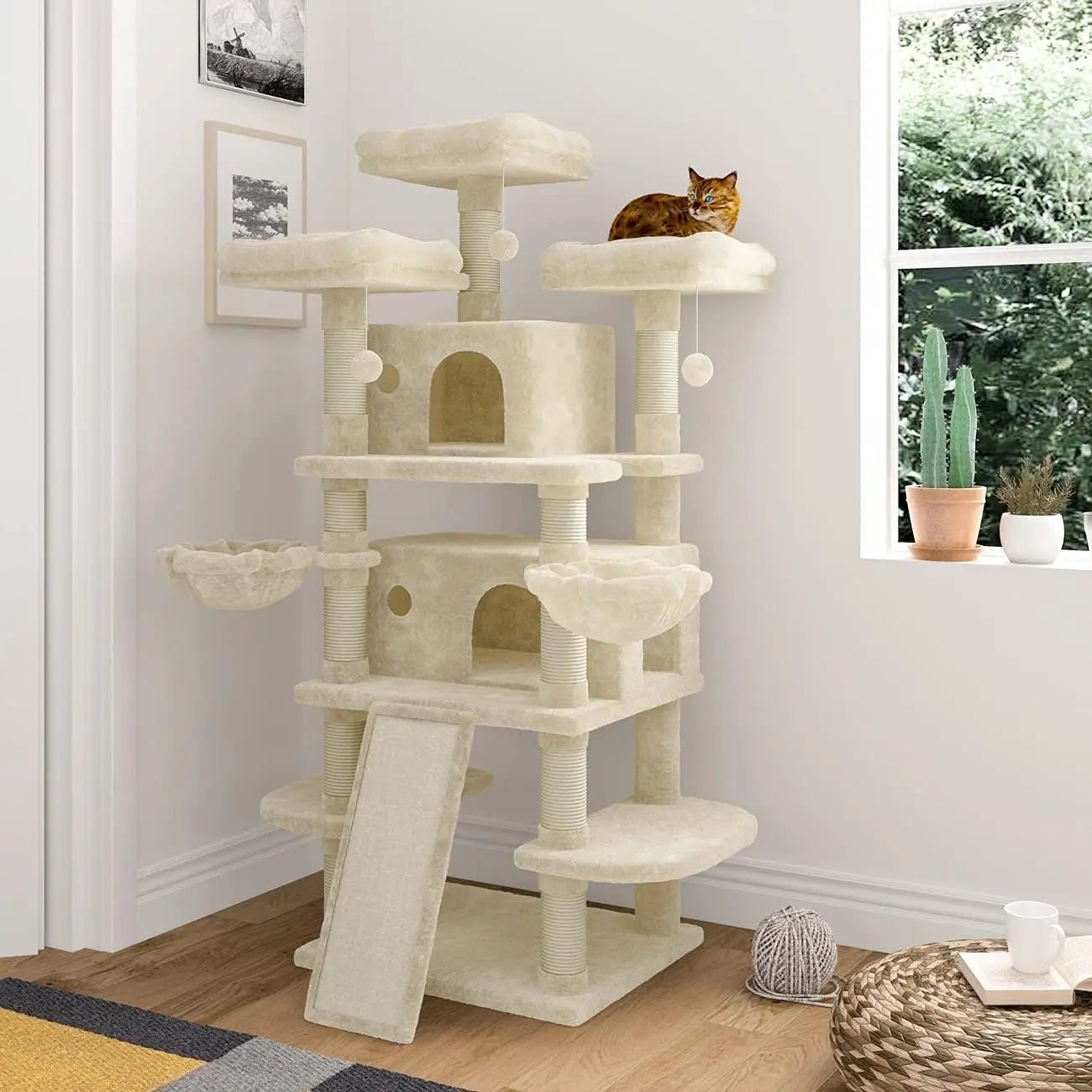 IMUsee 68” Cat Oasis – Multi - Level Luxury with Condo & Scratching Posts! - Toys Market