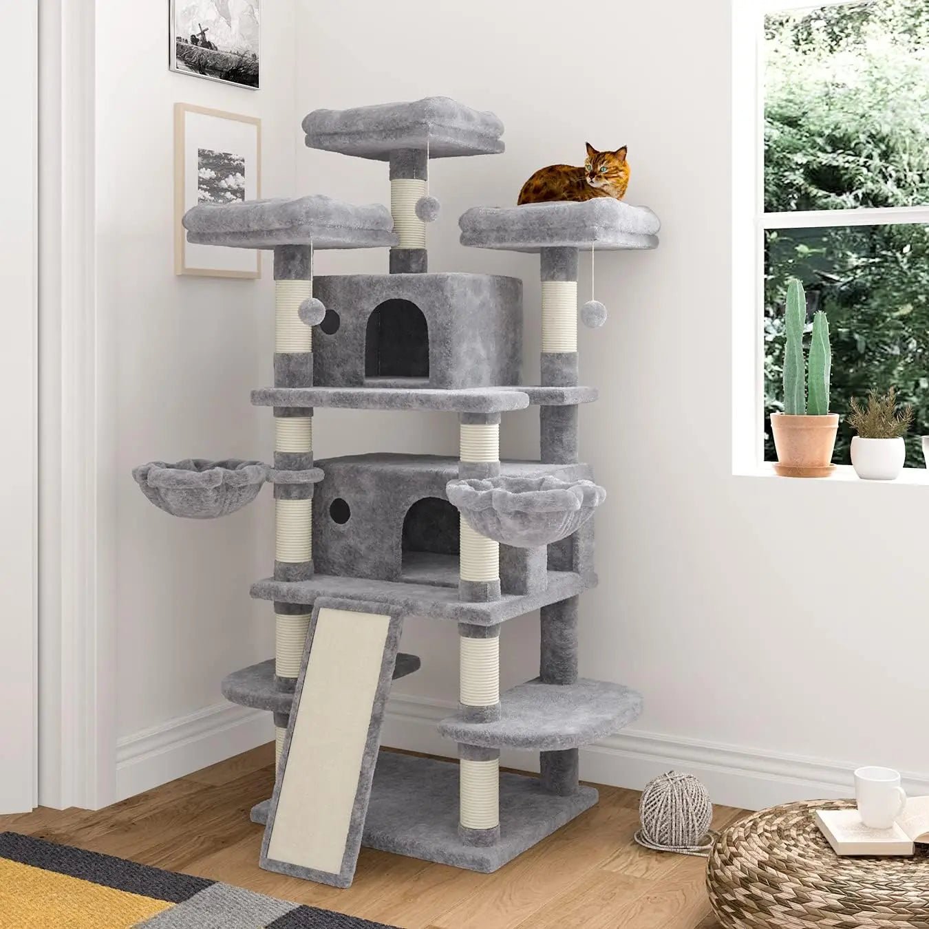 IMUsee 68” Cat Oasis – Multi - Level Luxury with Condo & Scratching Posts! - Toys Market