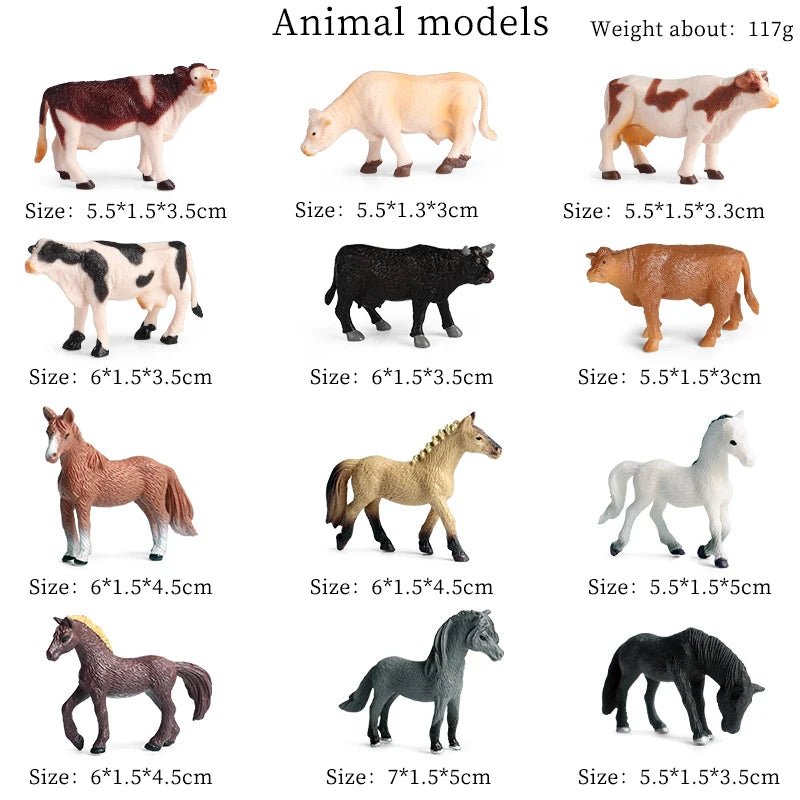 Miniature Montessori Animal Action Figures – Wild, Farm, Ocean Fun! - Toys Market