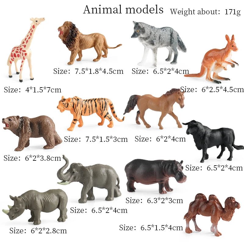 Miniature Montessori Animal Action Figures – Wild, Farm, Ocean Fun! - Toys Market