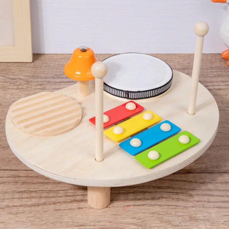 Multifunctional Wooden Music Table – Early Learning Drum Set for Babies! - Toys Market