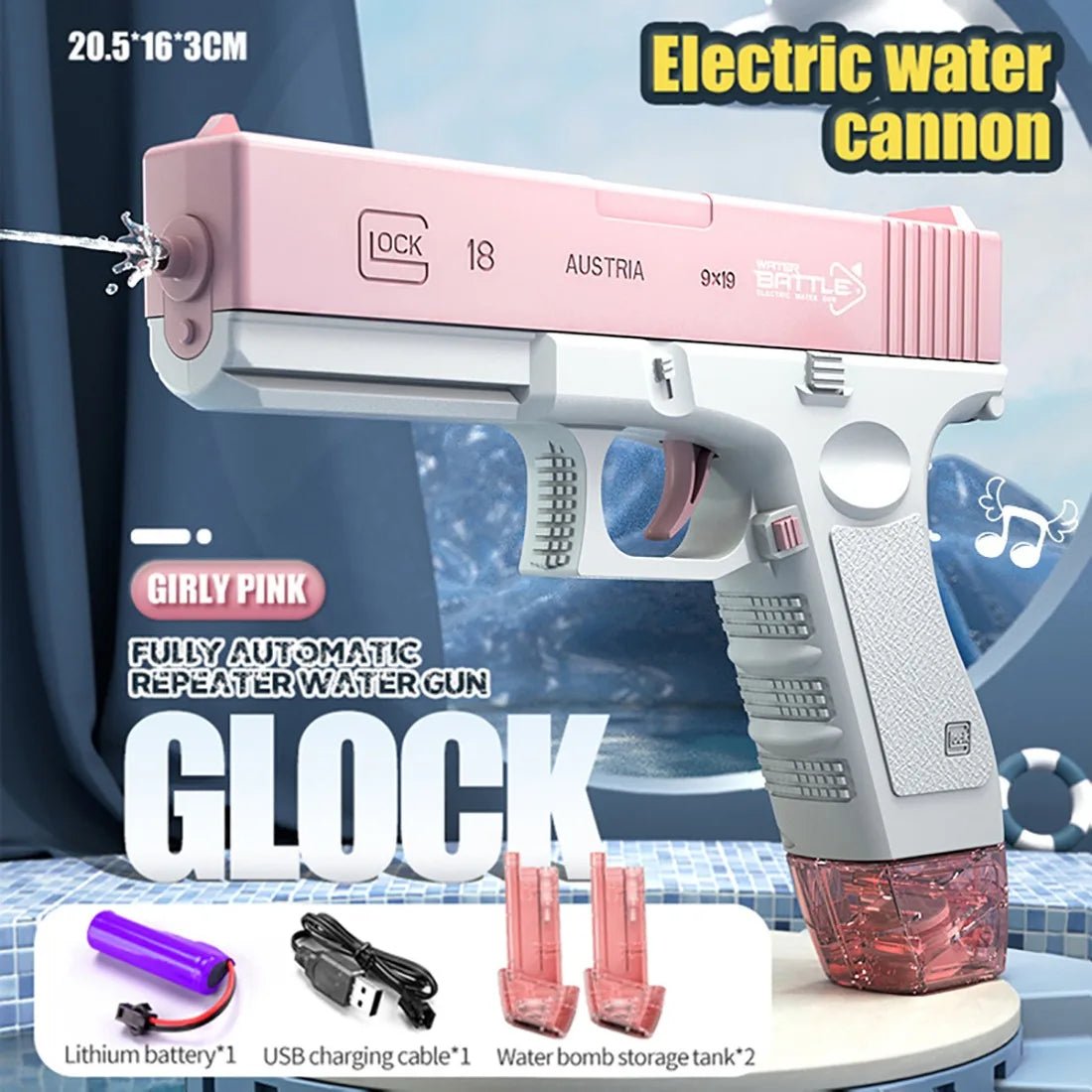 PowerBlast High - Pressure Electric Water Gun - Toys Market