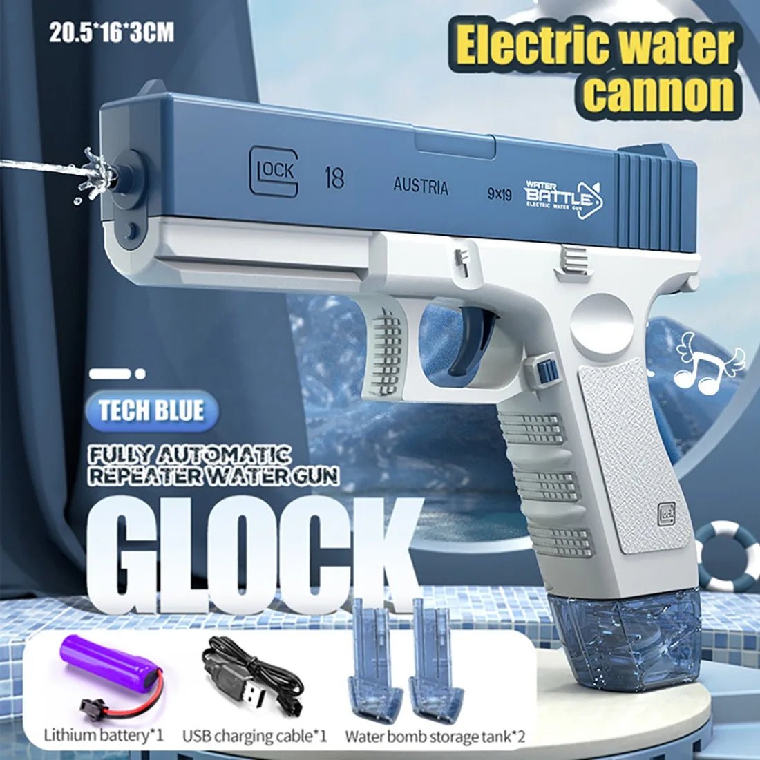 PowerBlast High - Pressure Electric Water Gun - Toys Market