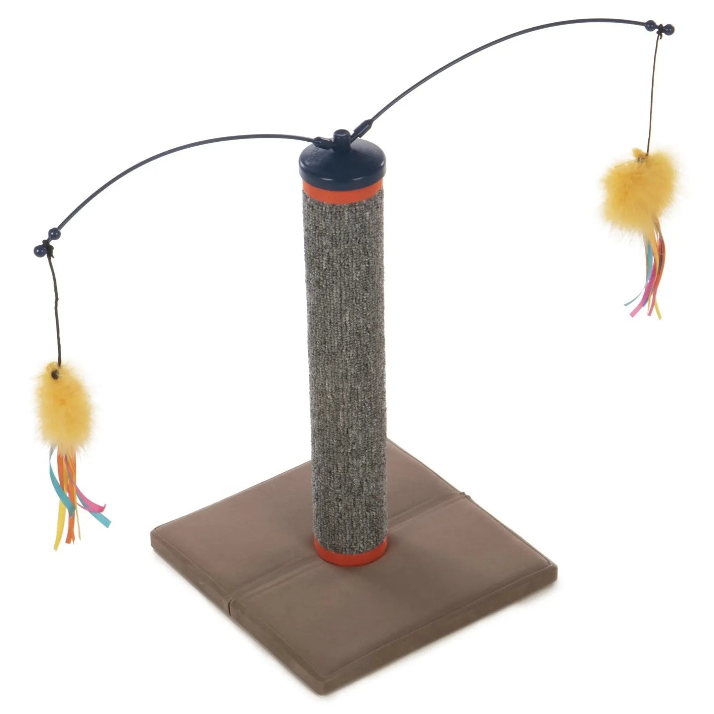 Scratch 'N Spin Carpet Cat Scratching Post with Interactive Spinning Wand Cat Toys - Toys Market