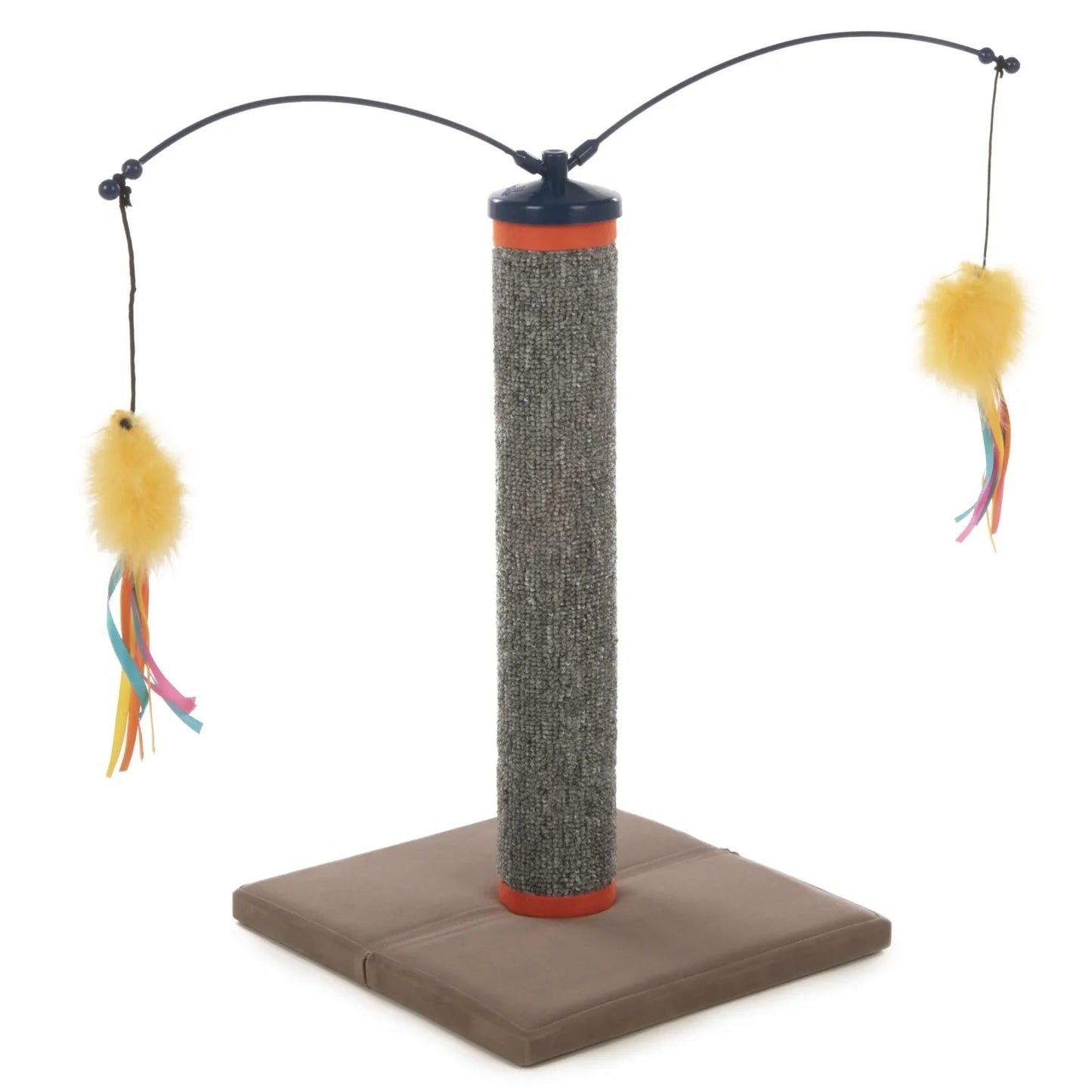 Scratch 'N Spin Carpet Cat Scratching Post with Interactive Spinning Wand Cat Toys - Toys Market